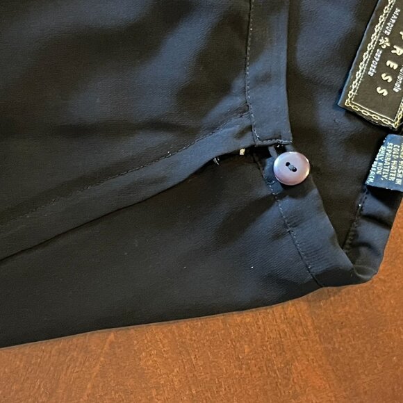 Vintage‎ Express Black Midi Skirt  XS Polyester Zipper Closure - Picture 5 of 7